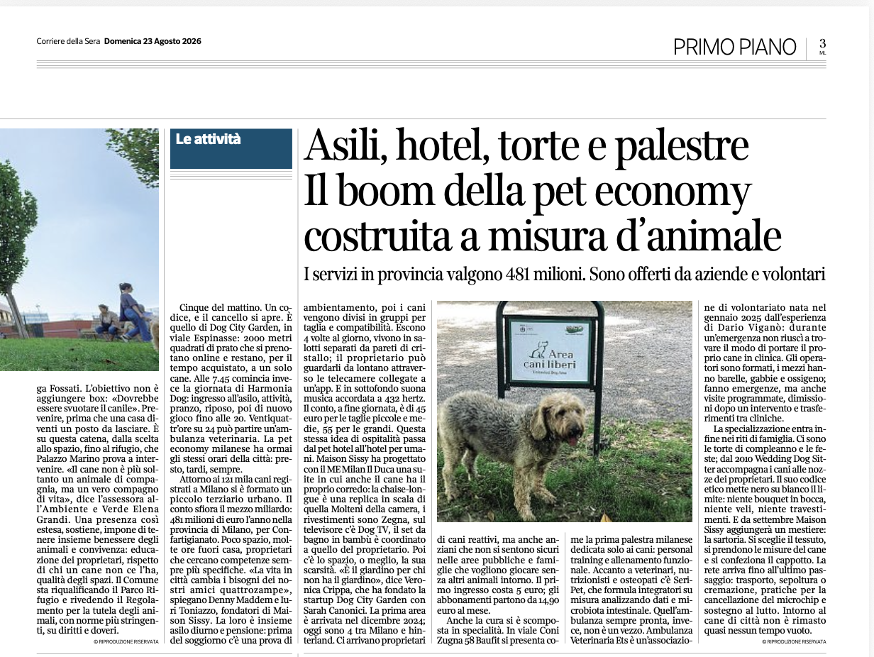 Corriere della Sera, 23 agosto 2026