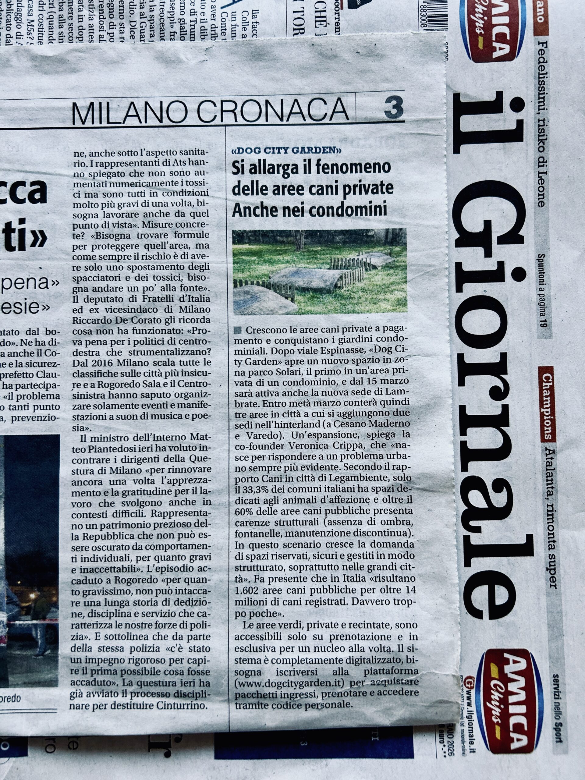 Articolo Il Giornale, 26 febbraio 2026